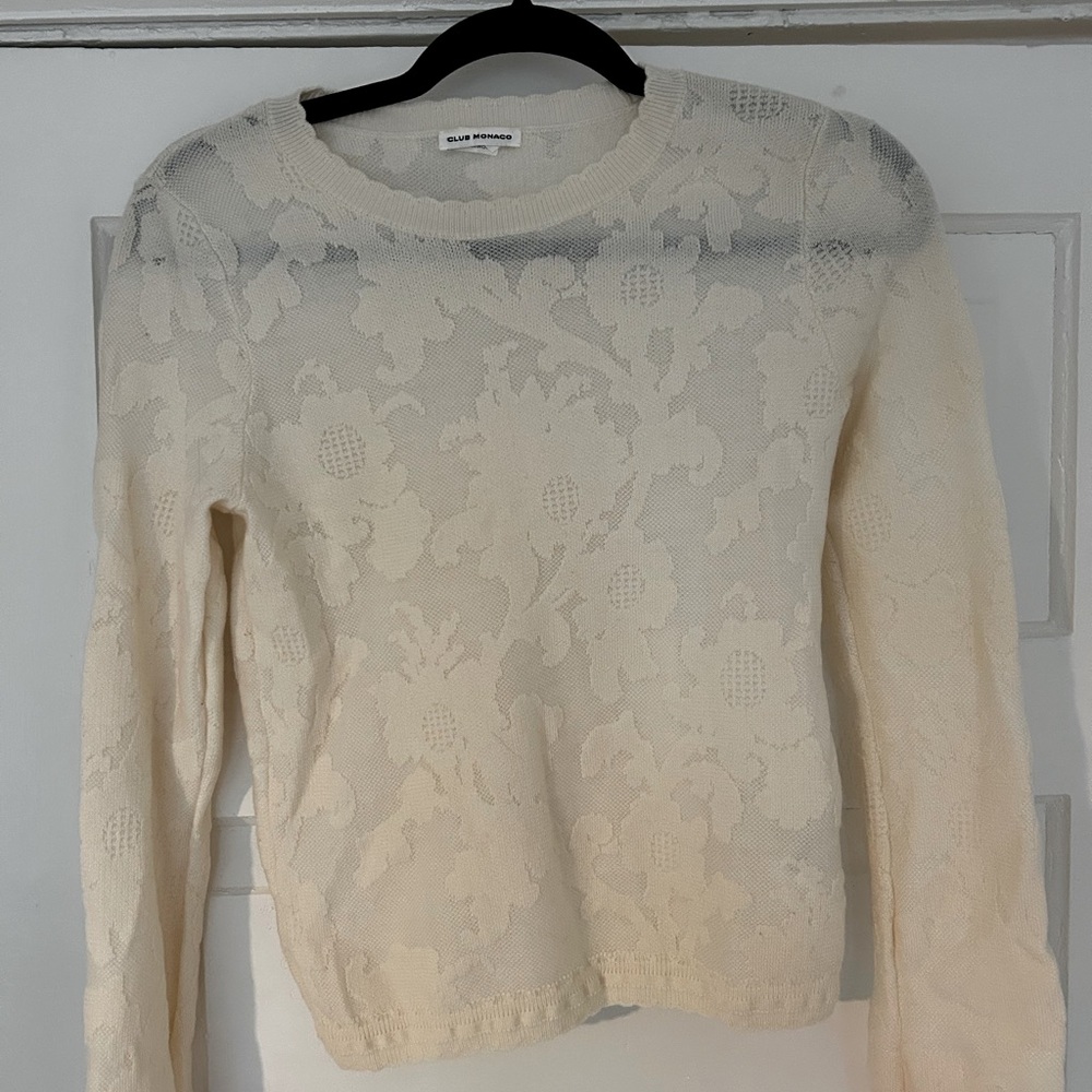 Floral Cream Sweater